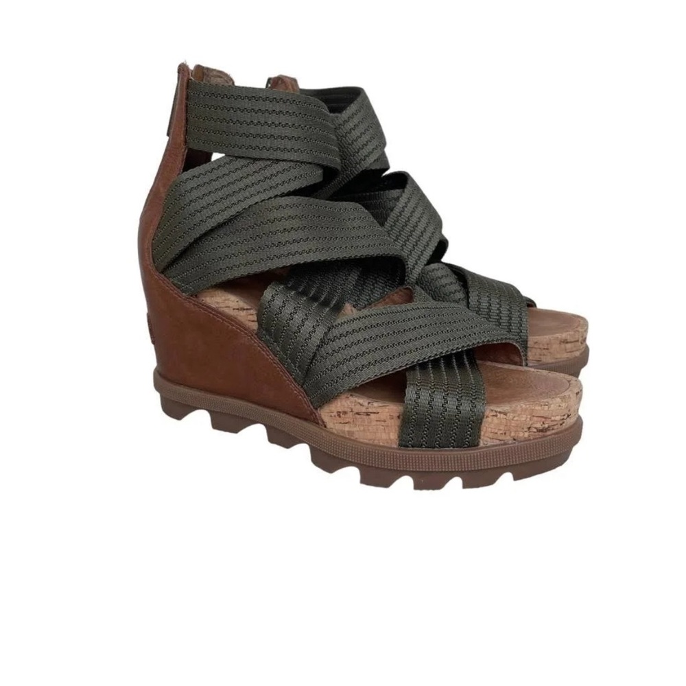 Sorel Shoes Sorel Joanie II Olive Green Strappy Leather